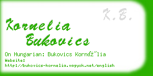 kornelia bukovics business card
